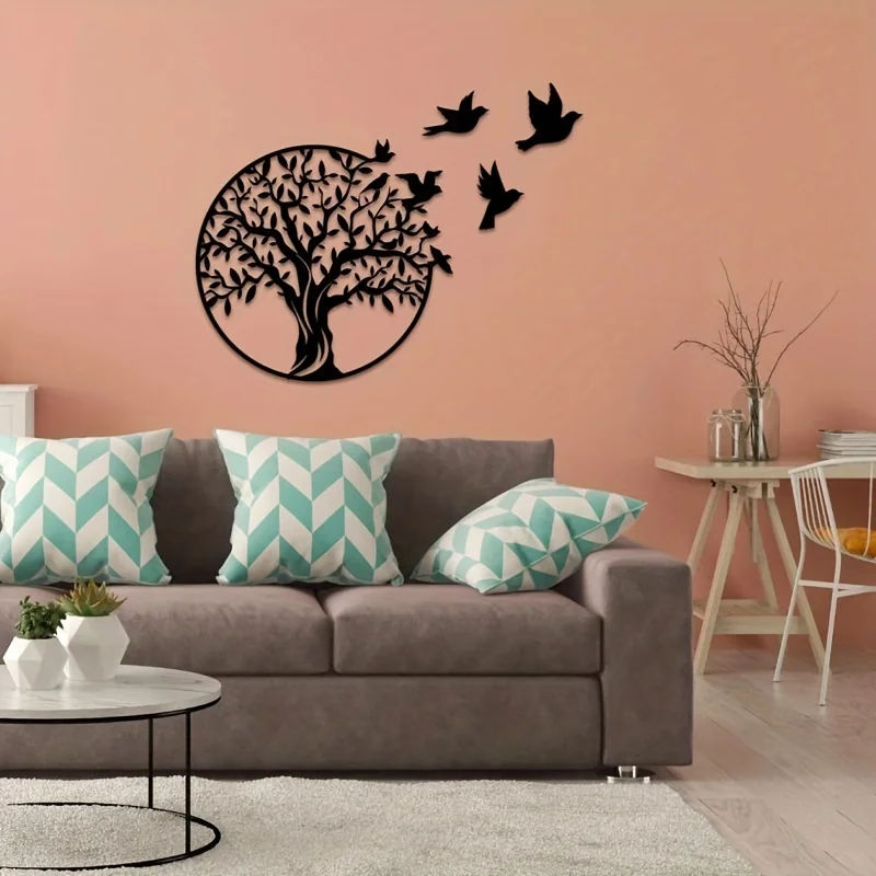 Art Craft Tree - CIFbuy Logo dekorasi dinding kerajinan logam,