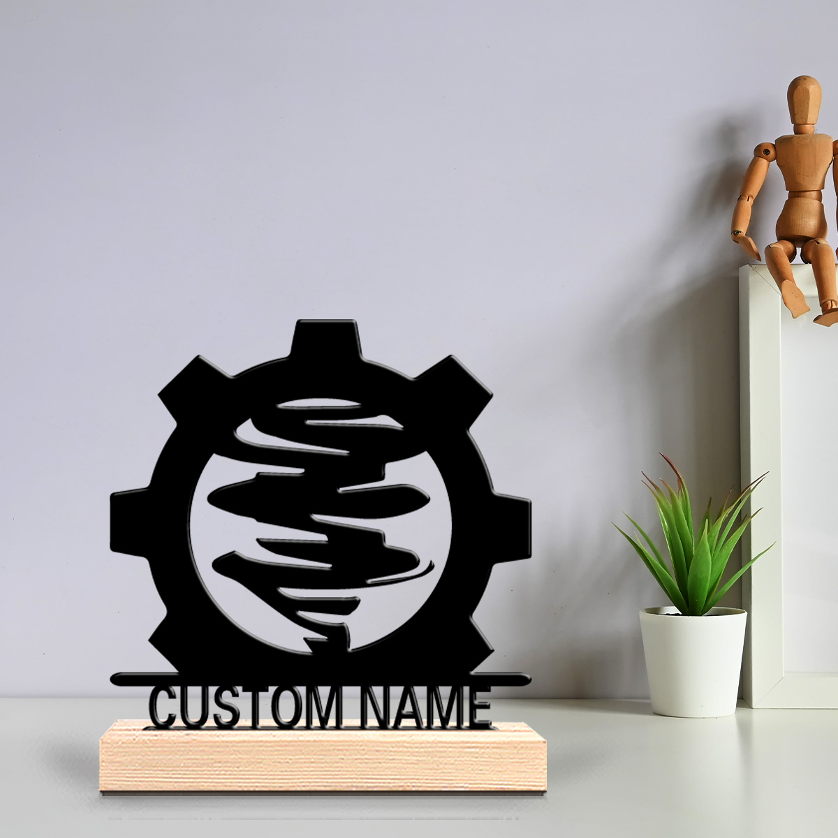 Art Craft Wood - 1 buah Patung Logam Kreatif Bentuk