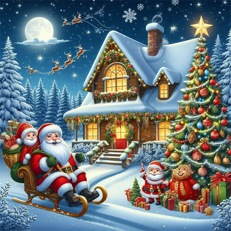Art Craft For Adults - Set Lukisan Berlian Santa Claus dan
