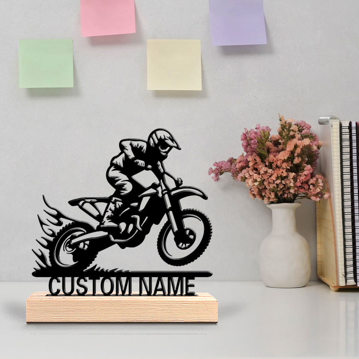 Art Craft Wood - 1pc Patung Timah Nama Kustom Pengendara