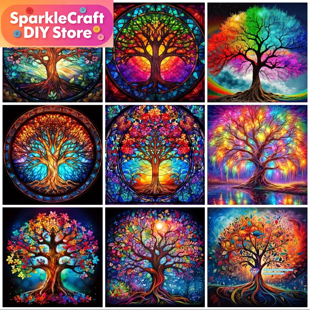 Art Craft Tree - Kit Lukisan Berlian Bulat Persegi Kreatif