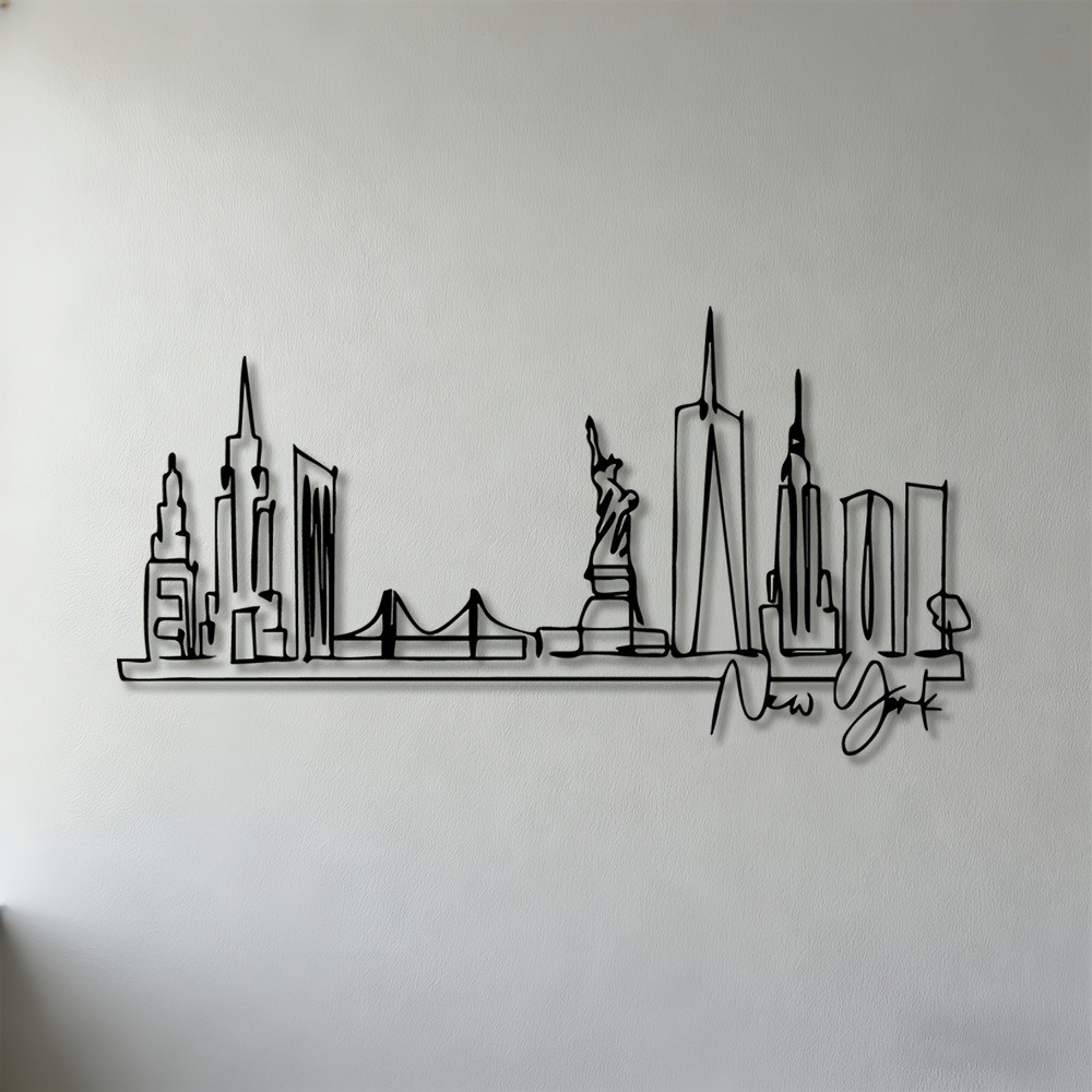 Art Craft Nyc - CIFBUY Hiasan Dinding Logam Pemandangan Kota