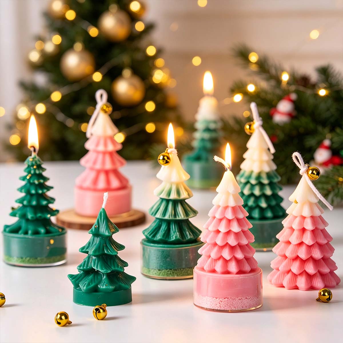 Art And Craft For Xmas - Cetakan Lilin Silikon Pohon Natal 3D