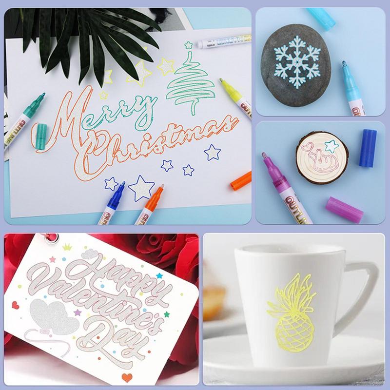 Art Craft Doodle - Glitter pena 24 warna pena gambar