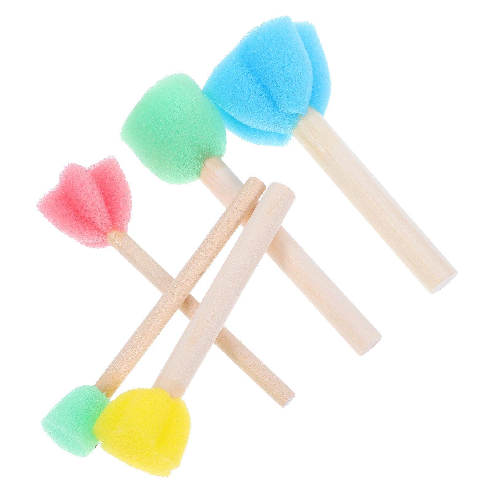 5Pcs Set Kuas Spons Anak Alat  - Art Craft Doodle ulasan dan harga