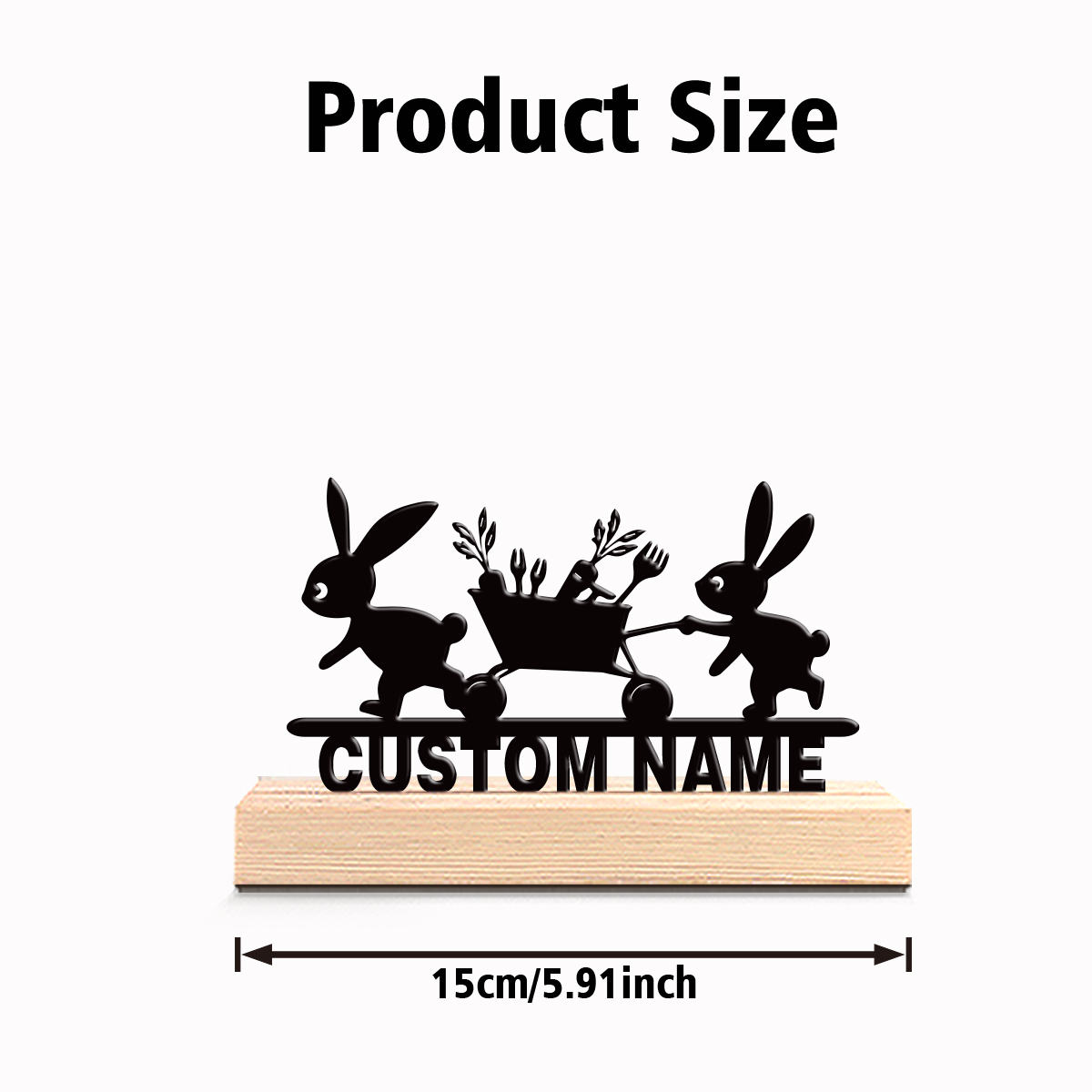 1pc Patung Kelinci Abstrak Pen - Art Craft Wood ulasan dan harga