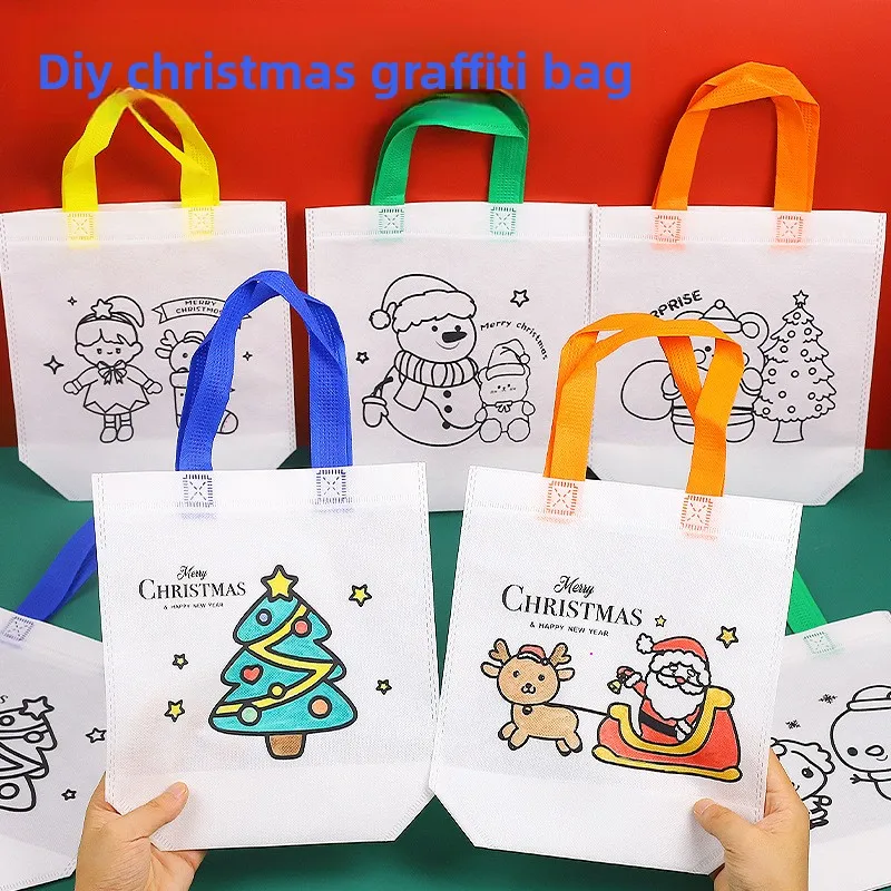 10-100PCS Tas Tote Kartun Nata - Art Craft Doodle ulasan dan harga