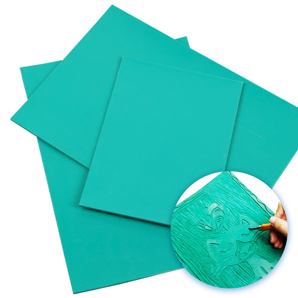 Blok Karet Ukir Lembut Mudah D - Lino Printing Block ulasan dan harga
