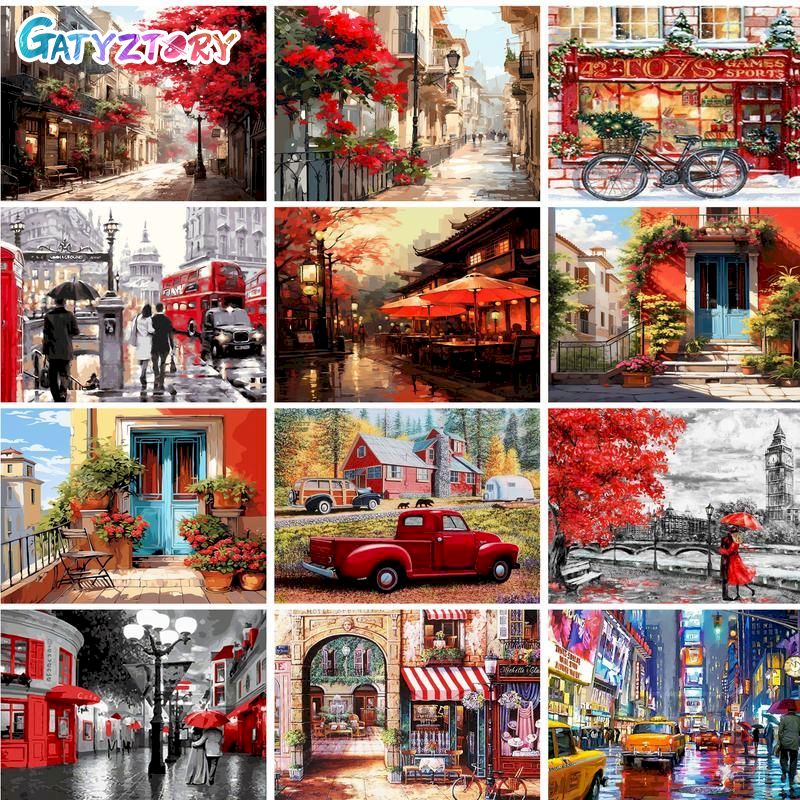 GATYZTORY lukisan minyak denga - Art Craft Number ulasan dan harga