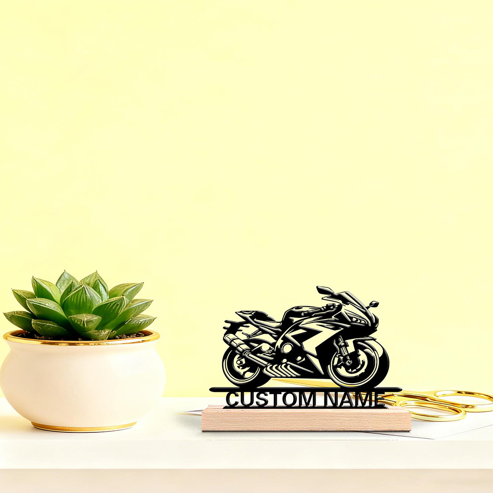 1pc Patung Motor Abstrak Keren - Art Craft Wood ulasan dan harga