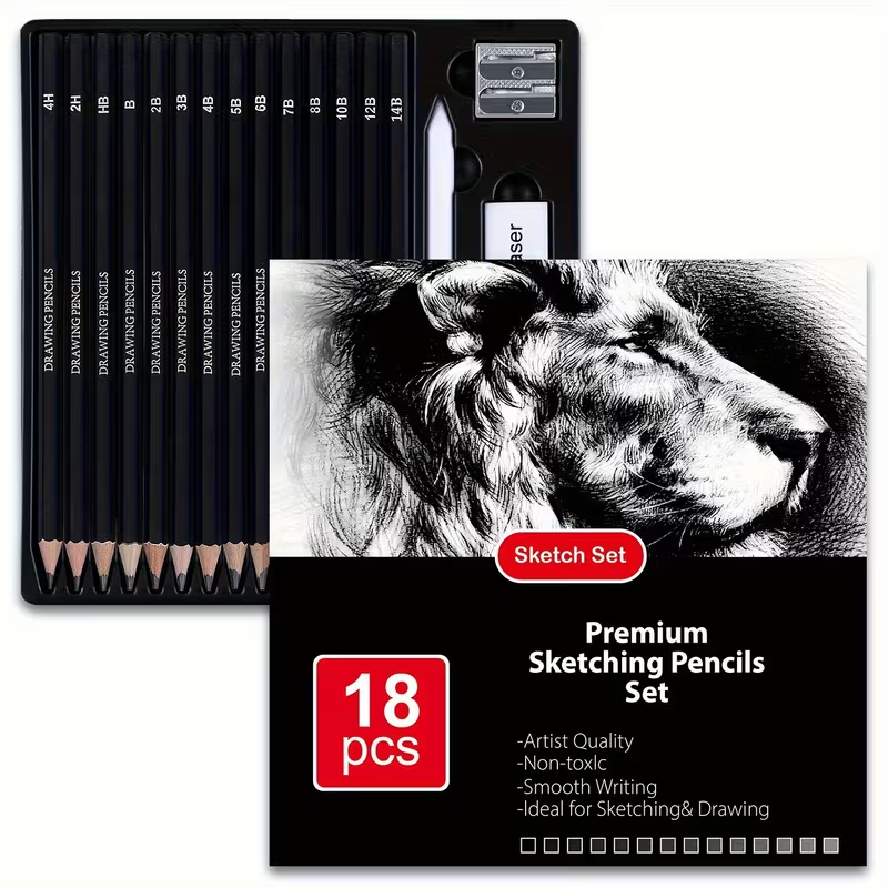 Set Pensil Sketsa & Gambar Pro - Sketching Charcoal Set ulasan dan harga