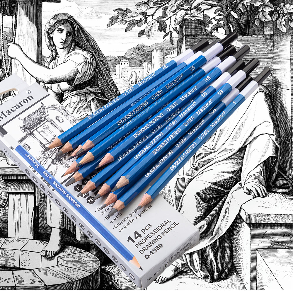 Pensil sketsa arang profesiona - Sketching Charcoal Set ulasan dan harga
