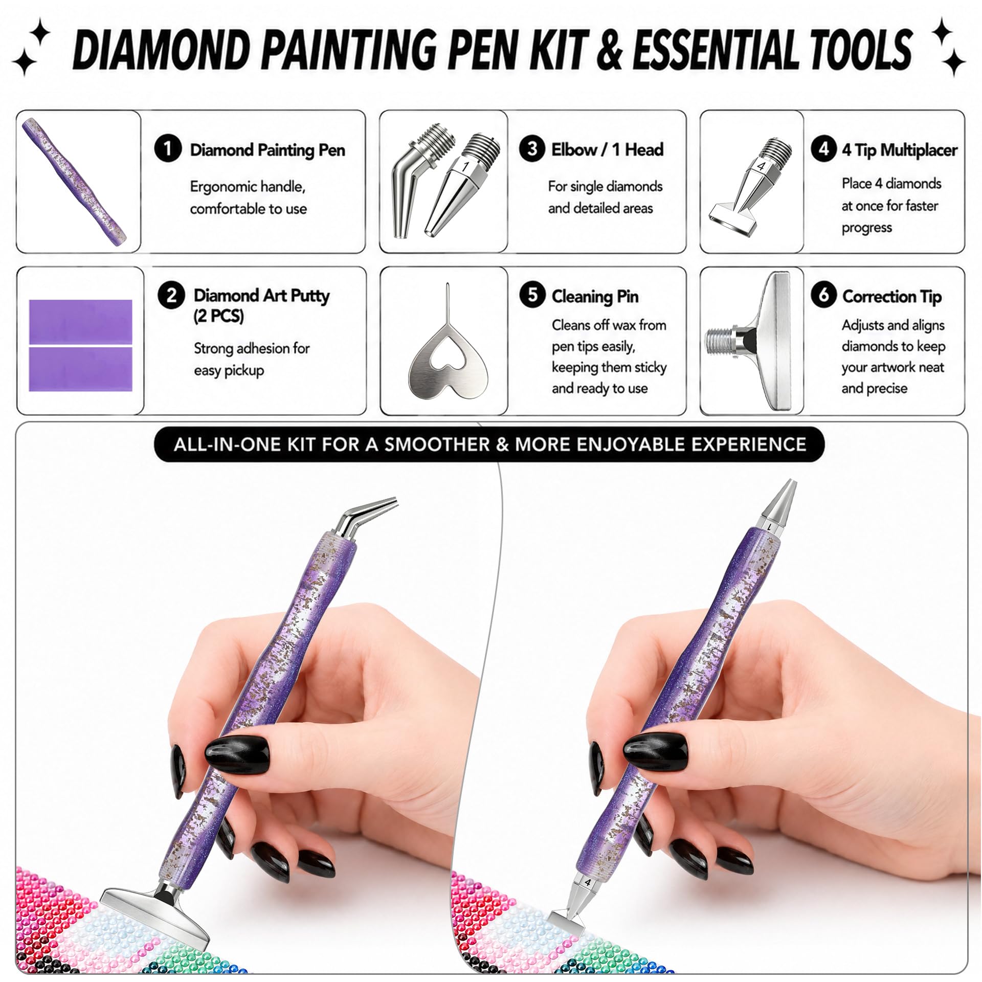 Pena seni lukis berlian, denga - Art Craft For Adults ulasan dan harga