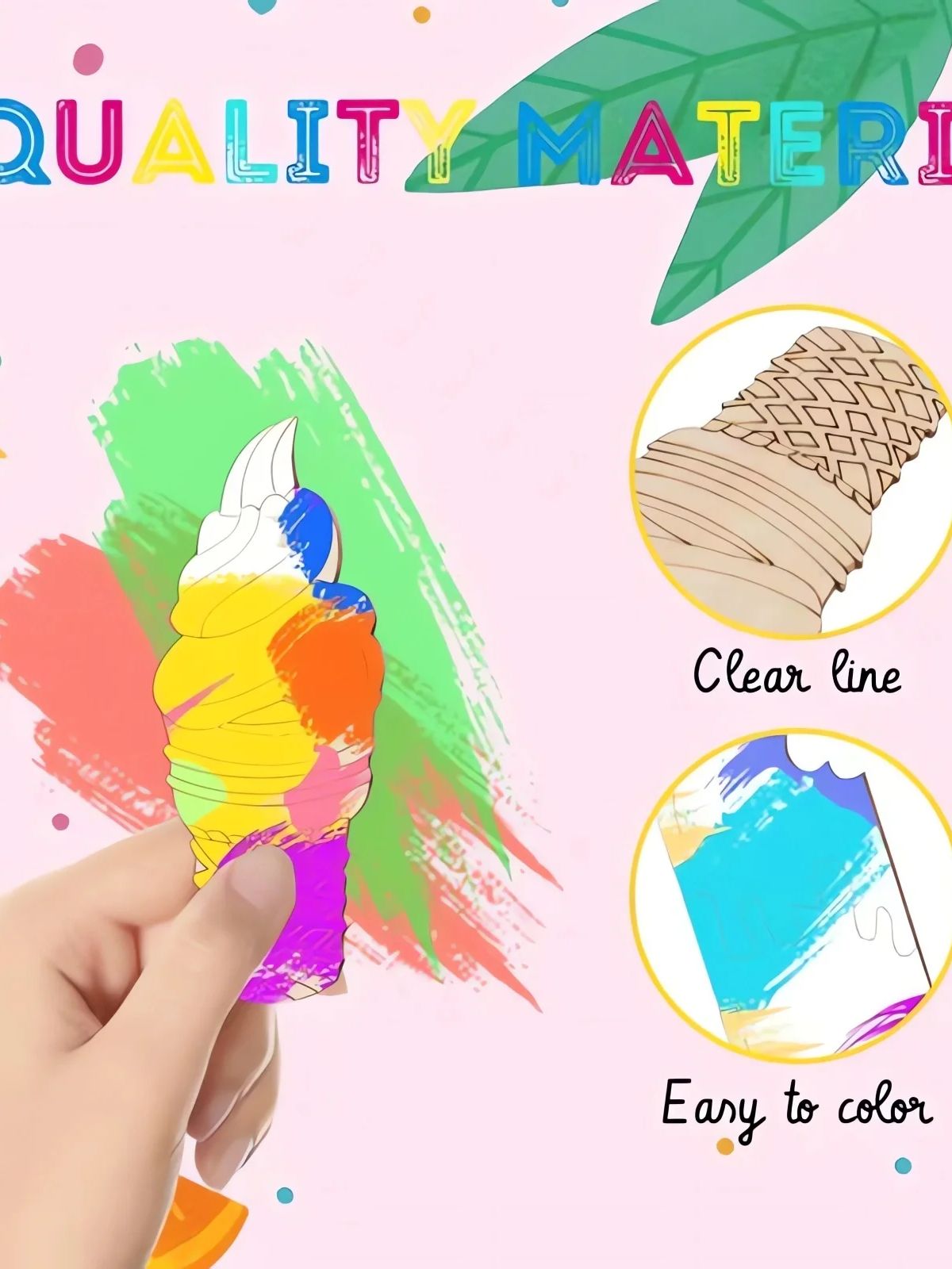 6/30 buah potongan kayu es kri - Art Craft Doodle ulasan dan harga