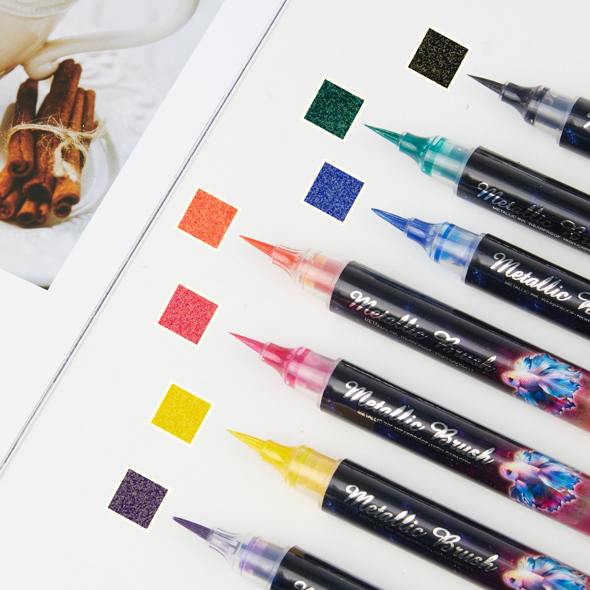 Spidol Kuas Efek Glitter 8 War - Art Craft Doodle ulasan dan harga