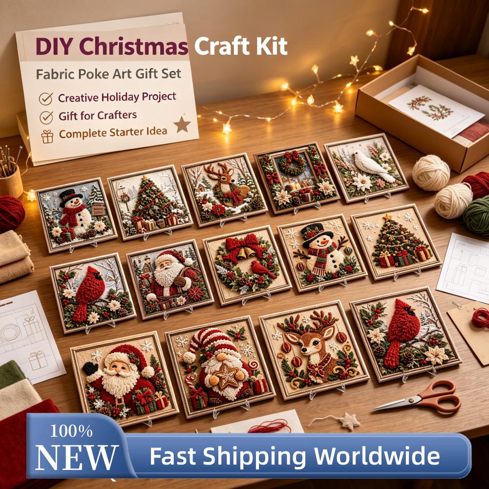 Kit Seni Poke Kain Natal Tanpa - Art And Craft For Xmas ulasan dan harga