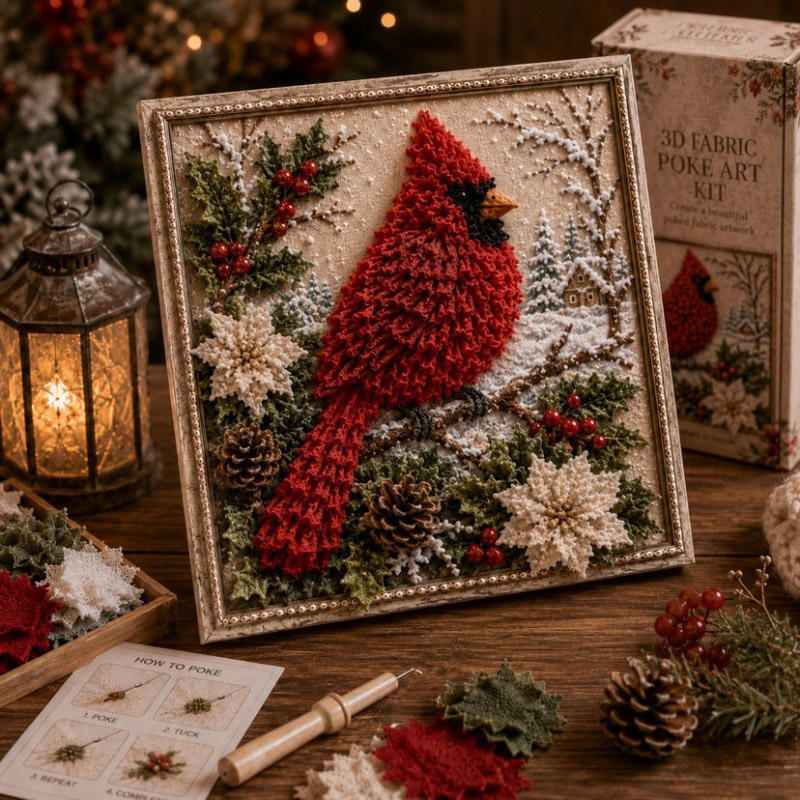 Kit Seni Poke Kain Natal Tanpa - Art And Craft For Xmas ulasan dan harga