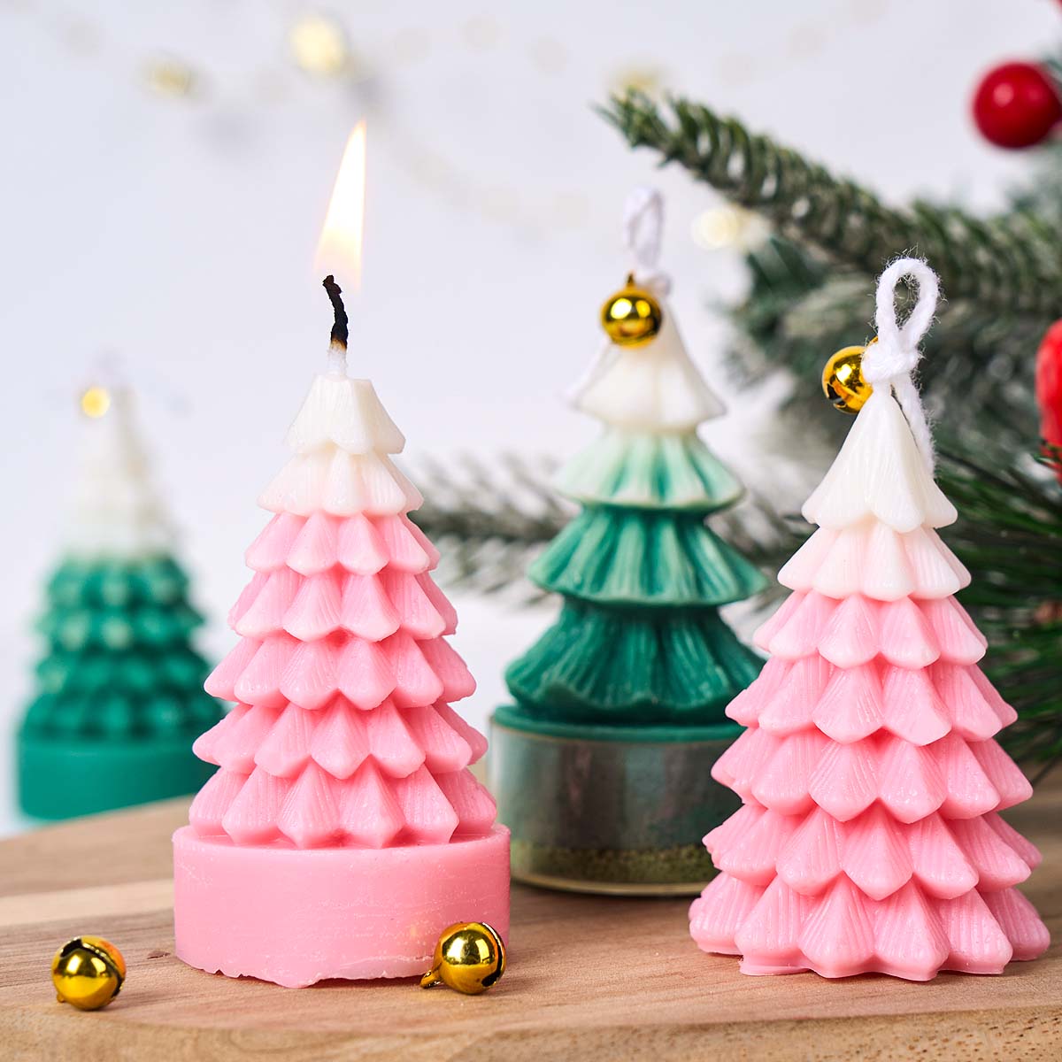 Cetakan Lilin Silikon Pohon Na - Art And Craft For Xmas ulasan dan harga