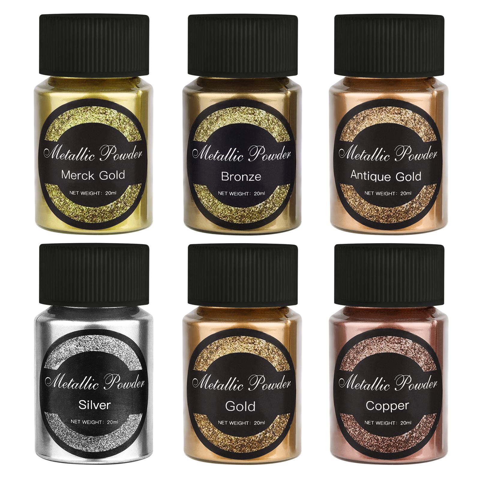 Bubuk Glitter metalik 20ml/bot - Resin Pigment Powder ulasan dan harga