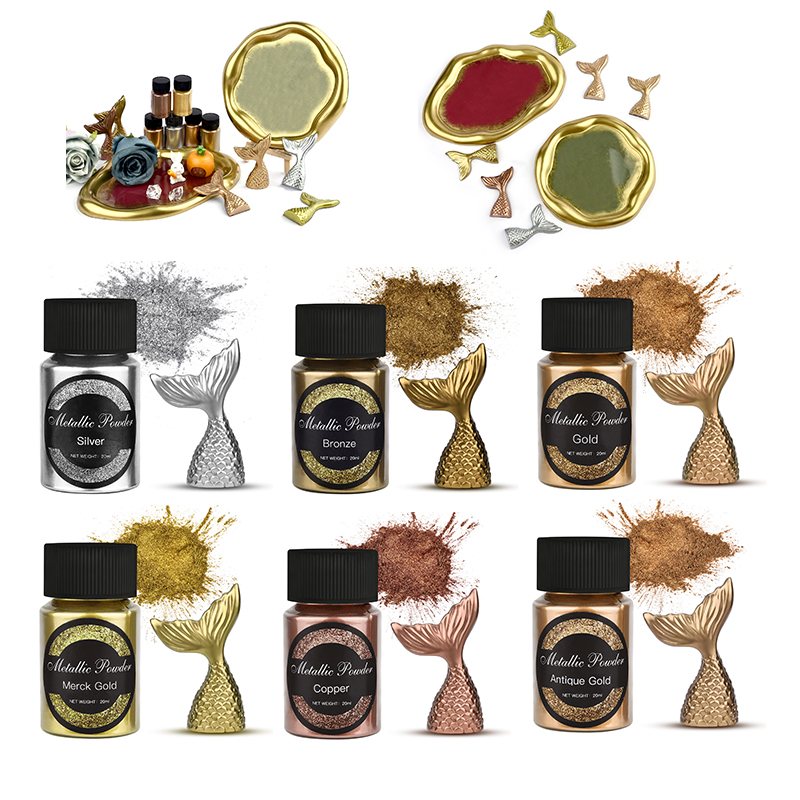 Bubuk Glitter metalik 20ml/bot - Resin Pigment Powder ulasan dan harga